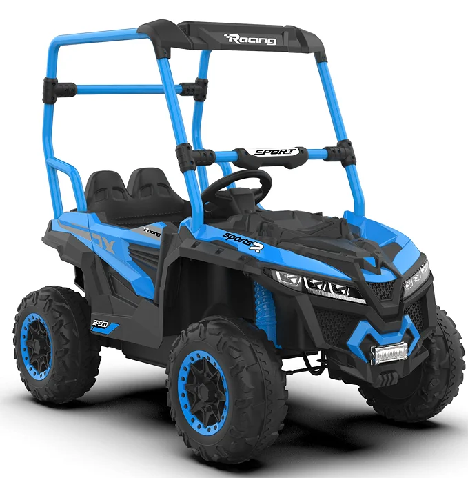 24V Electric 4WD UTV Buggy Double Motor Ride-on Car Kids 3+ Years Big Kids 4x4 Wheel Plastic Material 2 Seat Off-Road Vehicle