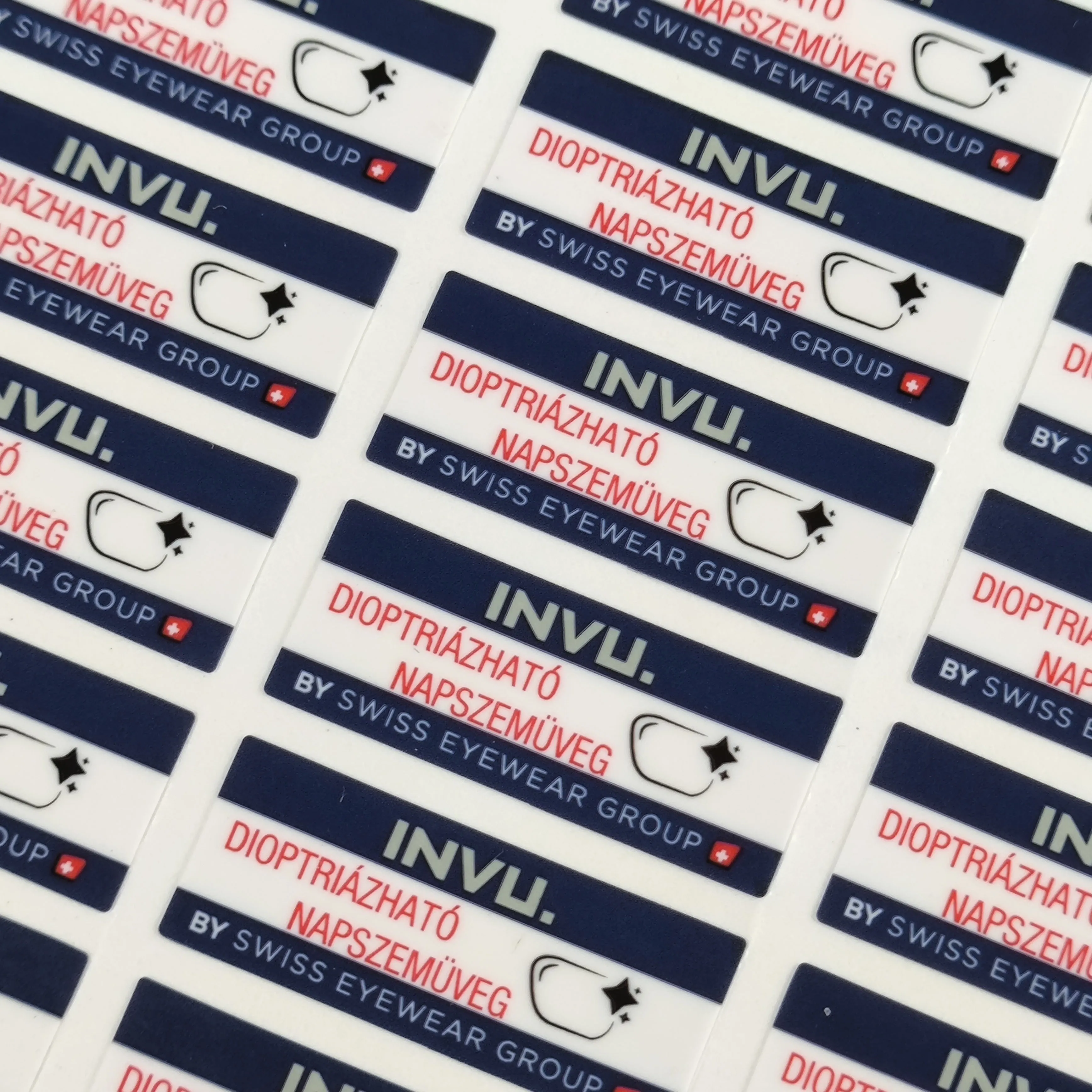 Sunglasses Lens Label  Vinyl Die Cut Stickers