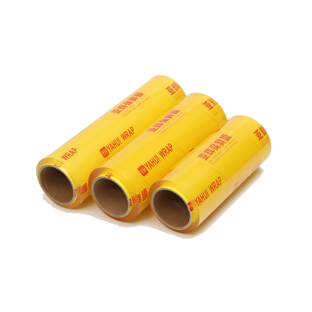 Wholesale hot food package cling film pvc cling wrap kitchen rolls food wrap yahui cling film