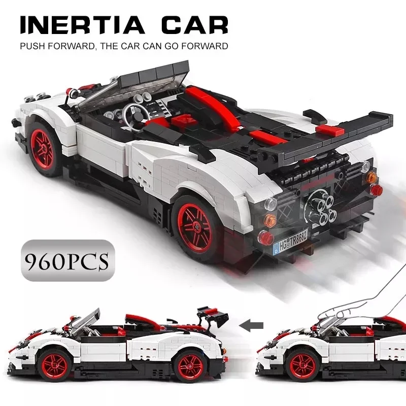 Mould King 13105 High-tech Series Sports Car Racing Technical Model Car Building Blocks For Birthday Gifts