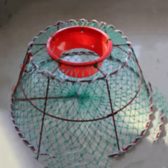 portable folding fishing Crab Shrimp Crawfish Lobster Trap  with PE fishing net crab trap aquaculture trap for fish