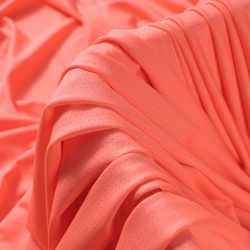 92% Polyester 8% Spandex Elastic Needle Eye Clothing Sportswear Mesh Fabric Jersey Fabric T-Shirt