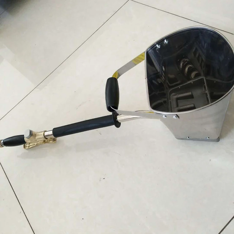 Cement Mortar Sand Blasting Spray Gun holdheld Paint spraying machine  stainless steel Bucket type mortar ejector