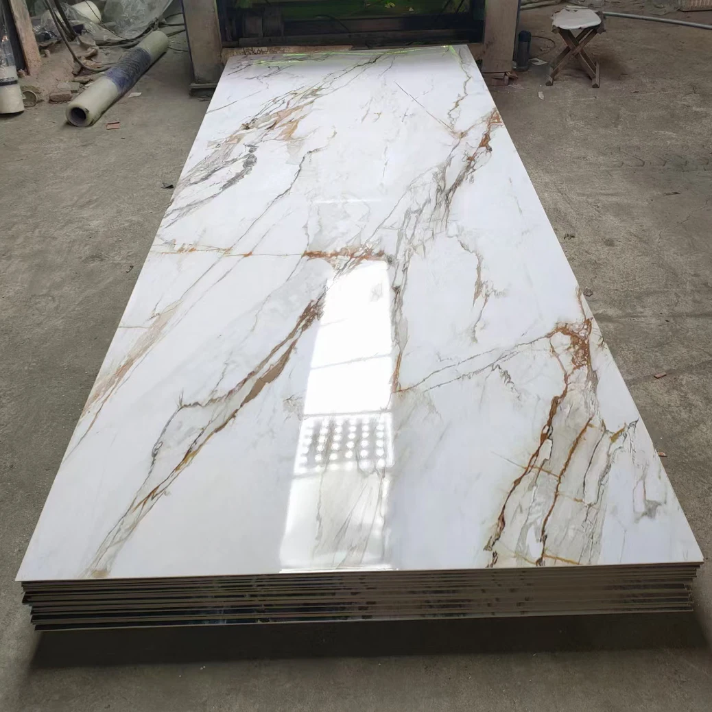 Pvc Marmolized Sheets Marble Uv Laminated Plastic Sheet 4x8 Feet for Ceilings Exterior Walls