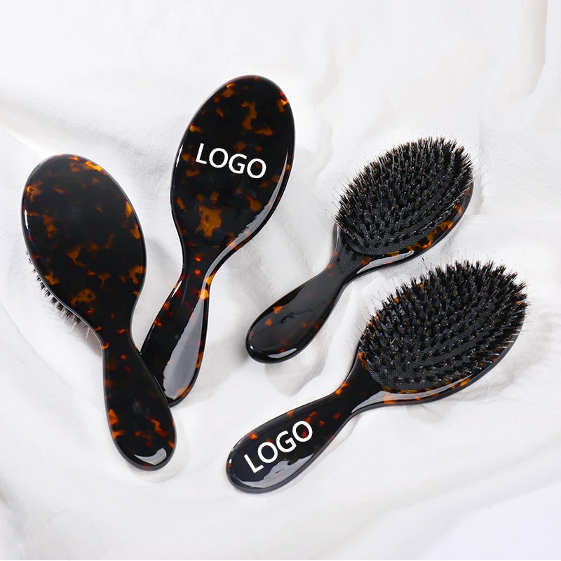 MiDairy 3D cut Acetate hair brush Scalp Massage Square soft Paddle Hair Brush Detangle Cushion hair brush3d0003