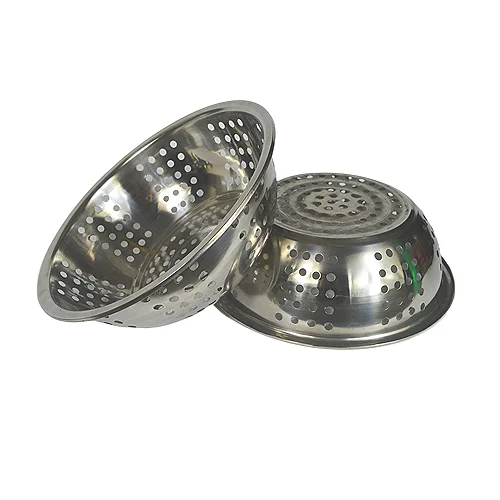 Stainless Steel Rice Colander Fruit and Vegetable Steamer Round Shape Water Strainer