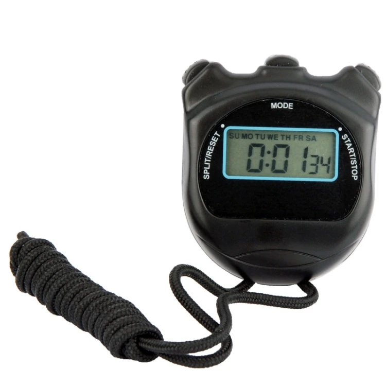 2022 Professional New digital Handheld stopwatch LCD Sports Counter Timer with Strap Chronograph Pedometer