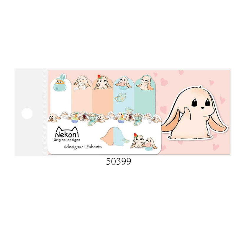 Nekoni Hot Sale Sticky Notes Pad Memo Pad Animal Self-Stick Note Pads Paper Index Bookmark Cute Kawaii Memo Note