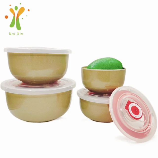 BPA free Natural Environmentally Dishwasher safe eco friendly rice husk fruit snack salad bowl tableware