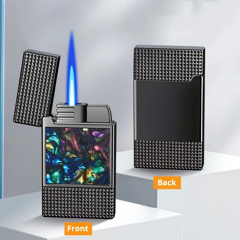 Beautiful shell color decoration direct lighter Fashion classic cigarette set outdoor portable windproof durable business gifts