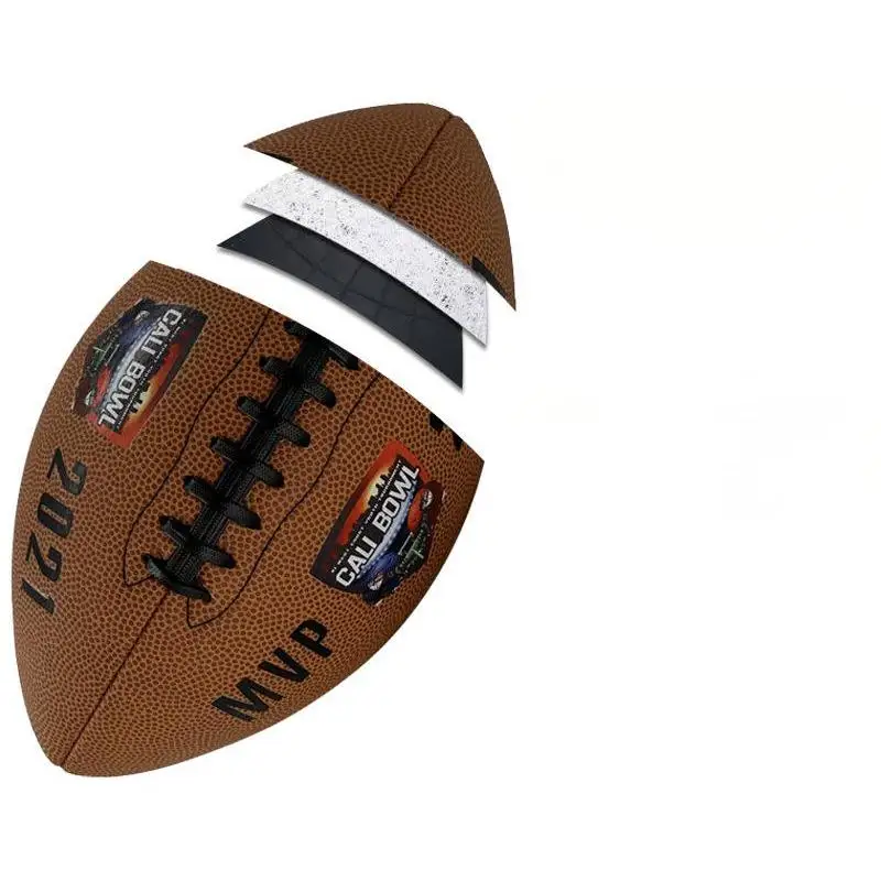 Factory Wholesale Customized American Football Professional Size 3/6/9 PU Training Ball Made of PVC and Rubber