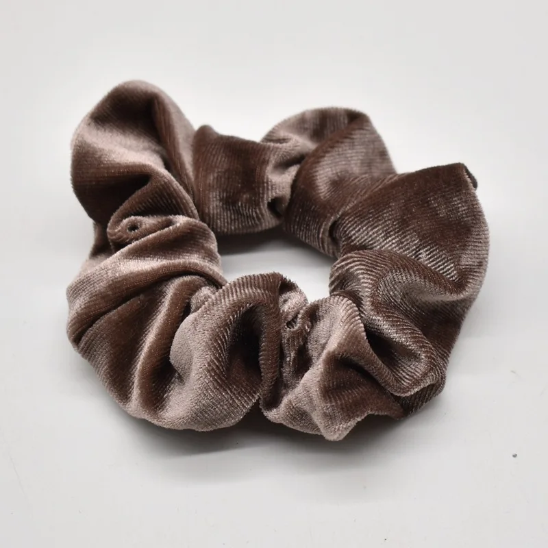 Фабричные тканевые тяжелые Бархатные эластичные резинки для волос, резинки для волос для девочек