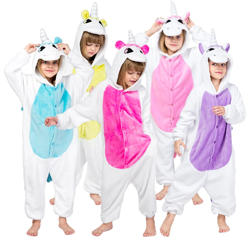 
wholesale kids pajamas animal onesie custom flannel unicorn pajamas onesie pajamas 