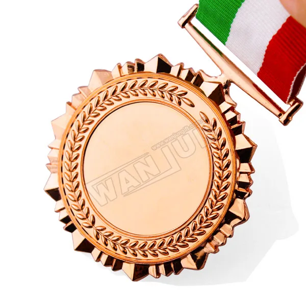 Manufacturer custom wholesale cheap metal plating gold silver bronze blank sports medal