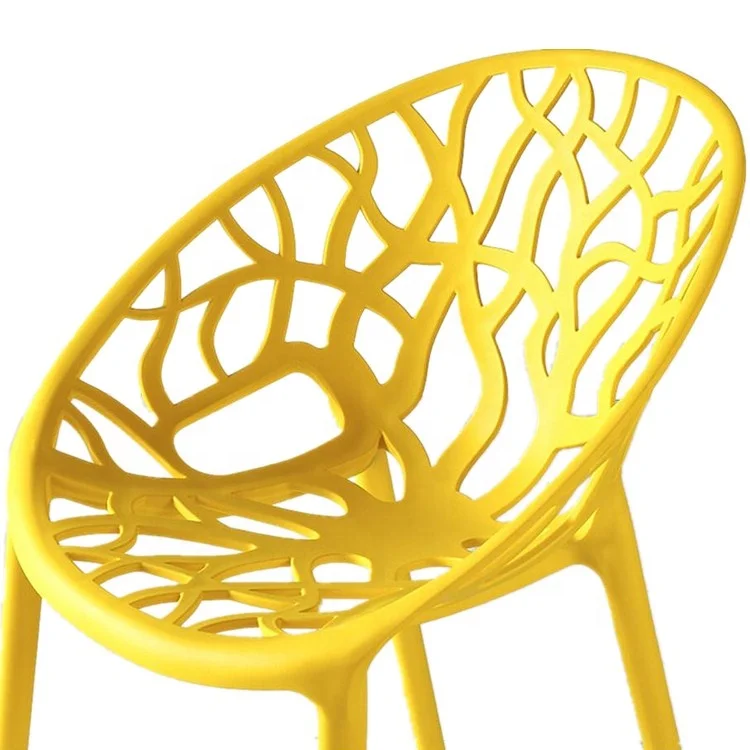 Wholesale cheap good quality hot selling stackable creative design round egg plastic branch leisure arm chair