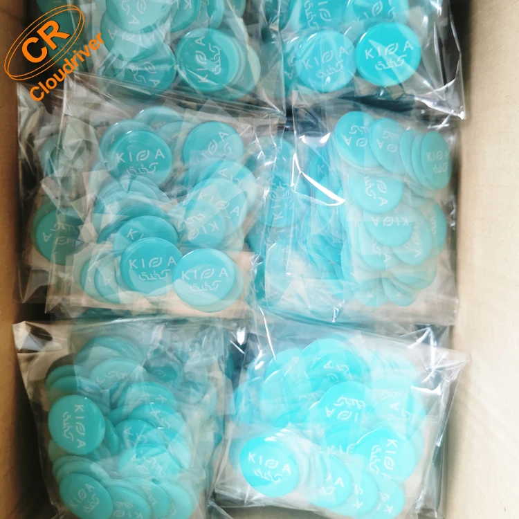 Epoxy Logo Sticker Custom Adhesive Clear Transparent vinyl  back dome crystal custom logo shape resin for sticker/label