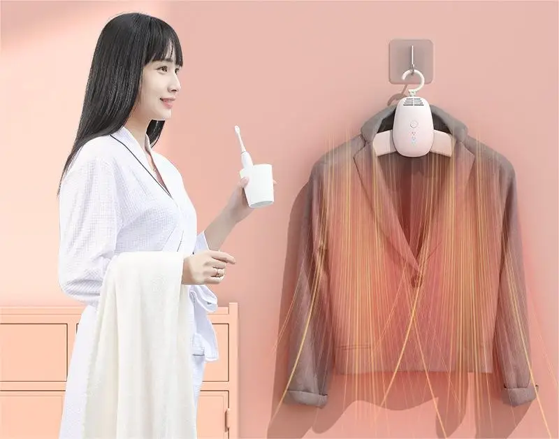 Clothes Dryer Rack Portable Electric Clothes Shirt Shoes Hanger Carton Box White ABS Electronic Clothes Lines