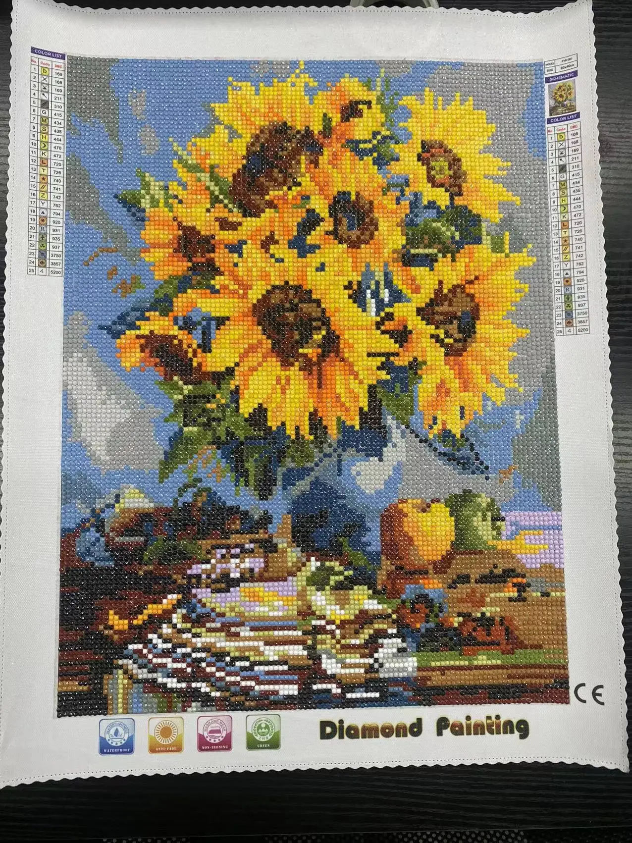 M-R-04 Illustration of ganesha holding axe lotus flower, Ganesha, Indian idol, Hindu theme diamond painting