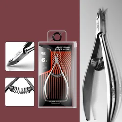 Amazon Hot Sales Wholesale Stainless Steel Spring Toe Nail Cuticle Clipper Plier Cuticle Nipper