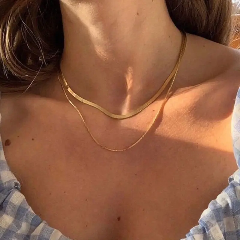 Chunky Twisted Miani Cuban Chain Chocker 18K Gold PVD Plated Stainless Steel Necklace Snake Rope Chain For Women Hip Pop