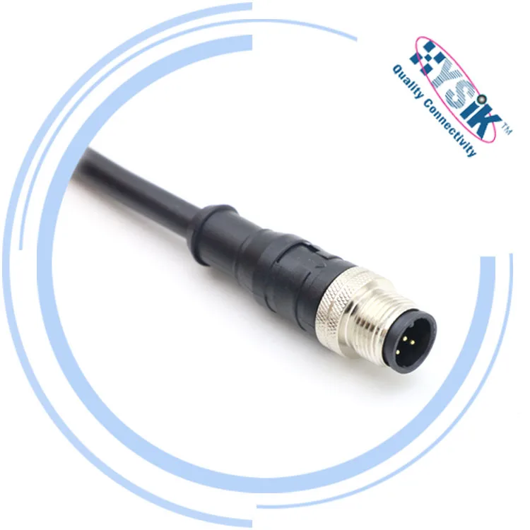 5 pin M12 male cable A code connector 180 degrees M12 circular connector cable Fieldbus Connector
