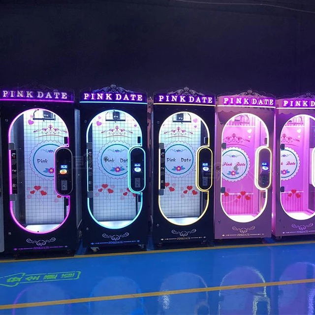 Neofuns Pink Date Coin Operated Games Barber Cut Ur Prize Cutting Game Scissors Gift Vending Machine For Sale