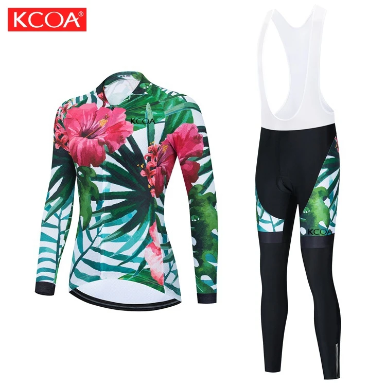 Oem Long Sleeve Mtb Mountain Bike Jerseys And Pants Women Quick Dry Logo Custom Sublimation Road Cycling Clothing Pro Team