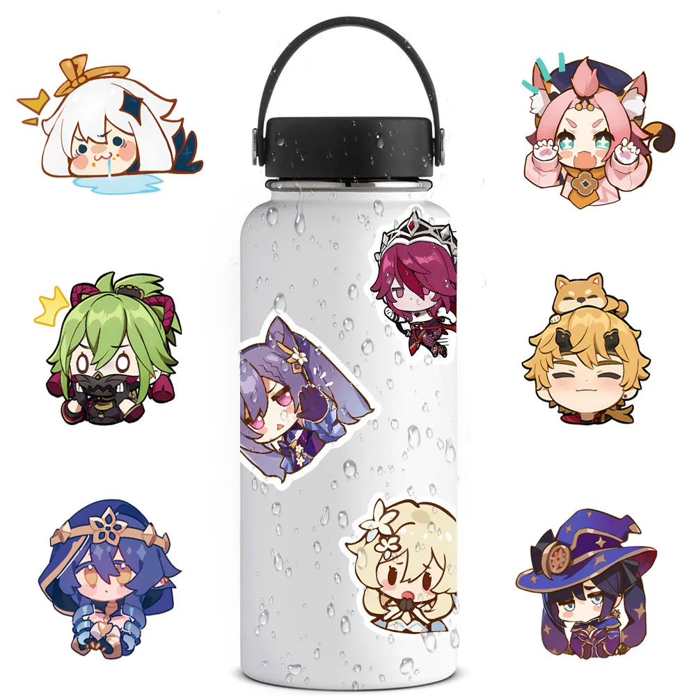 Low MOQ  Die Cut Self-adhesive Brand Logo Printing Decorative Gift Customize Cute Cartoon Character Anime Stickers