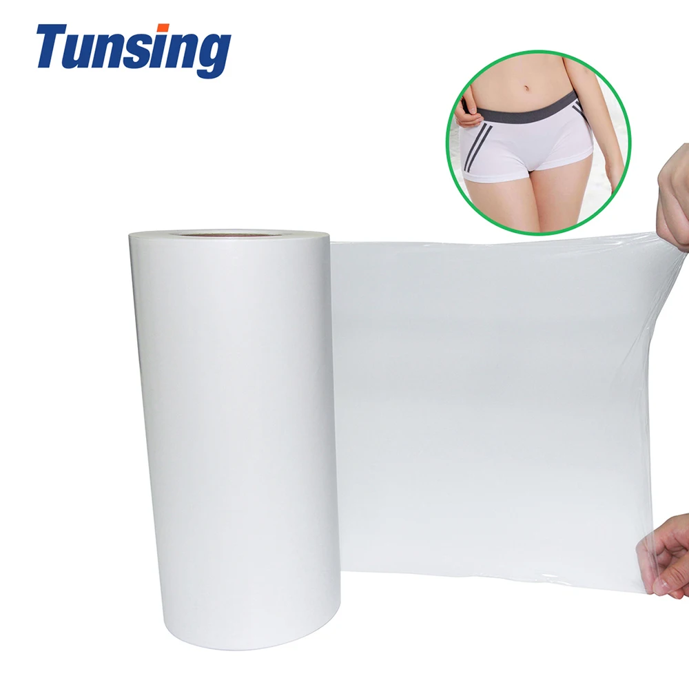 Transparent Thermoplastic High Elastic Tpu Hot Melt Adhesive Film Laminate Fabric with Foam for Bra Cups