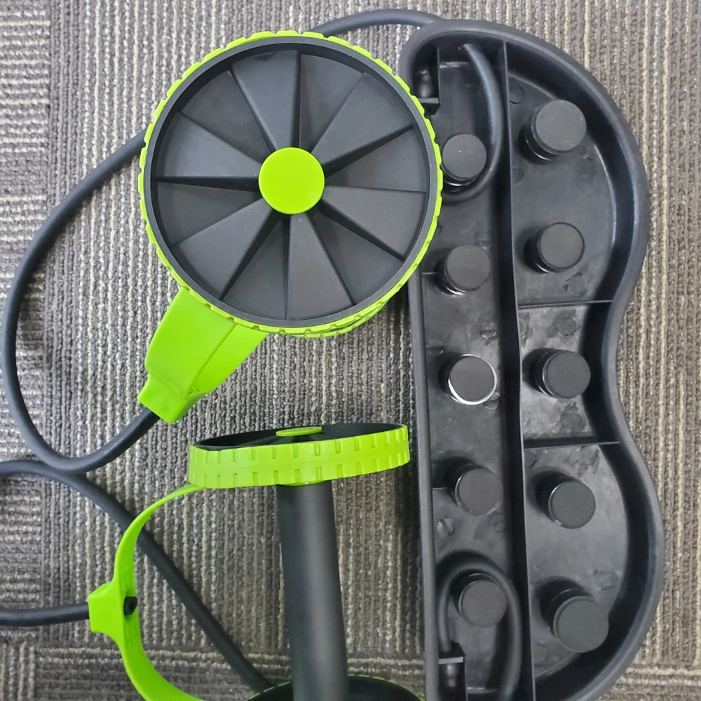 
Double Abdominal Roller Wheel Fitness Abdominal Exercises Equipment Waist Slimming Trainer at Home Gym 