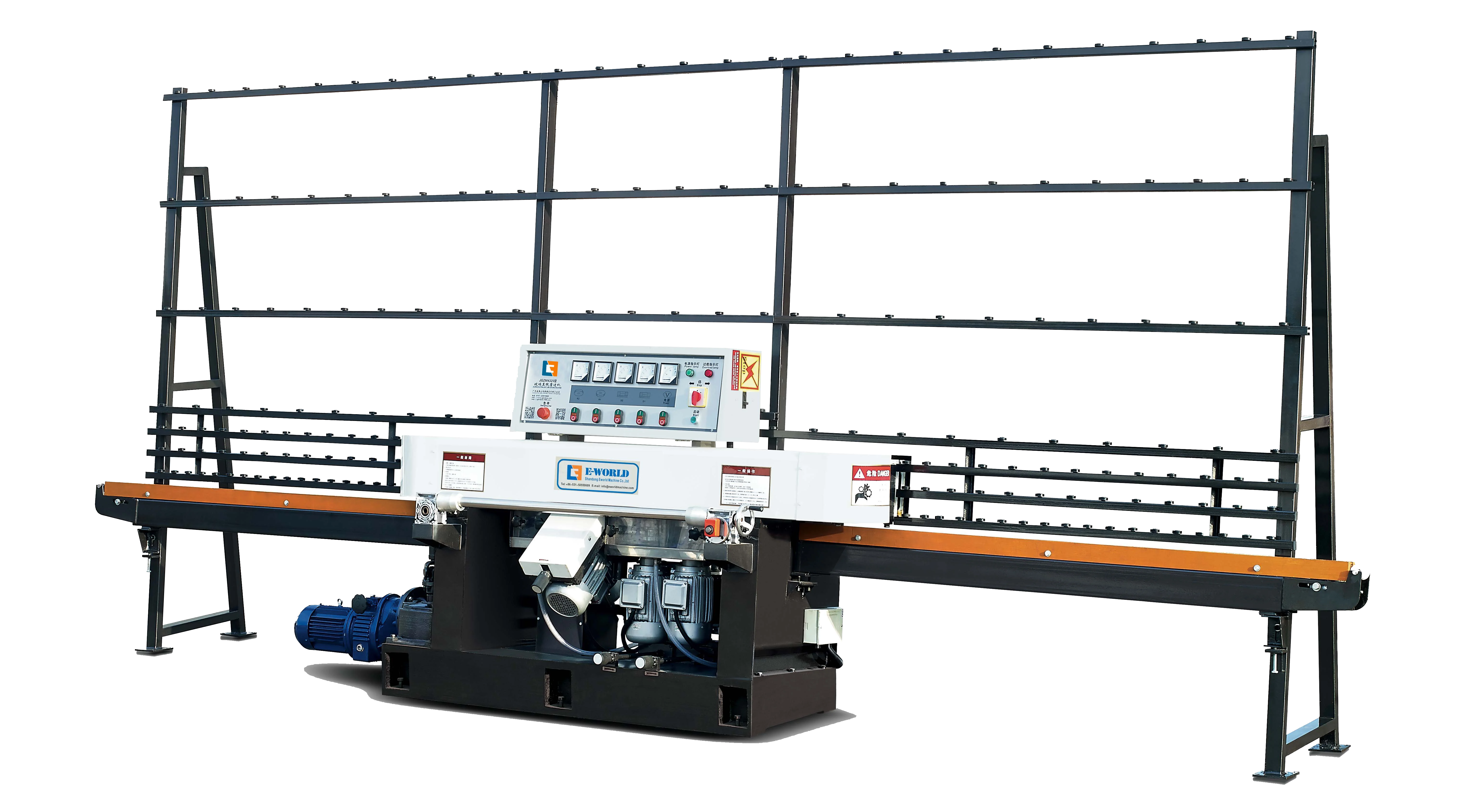 4 Motors Glass Straight-Line Pencil Edging Machine/Round Edging Machine/Flat Edging Machine with Good Polishing