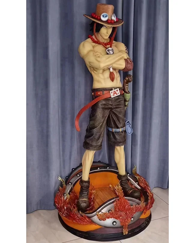 High Quality Anime Figure Resin Statue One Piece Character life size 1:1 Luffy Action Figure For Decor Anime Sculpture