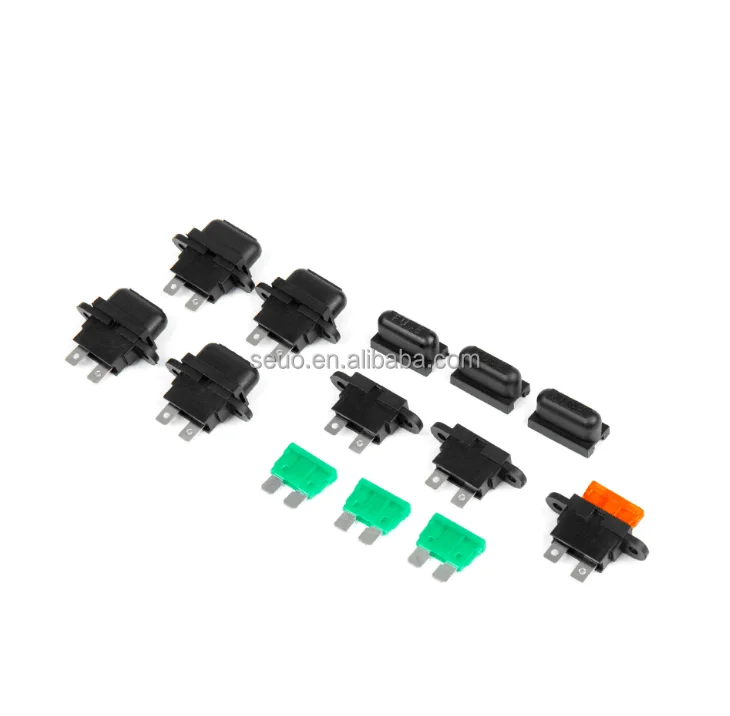 Wholesale high quality panel mount fuse holder PCB Fuse Holder With Cover With Fixed Hole ATO / ATC inline pcb fuse holder