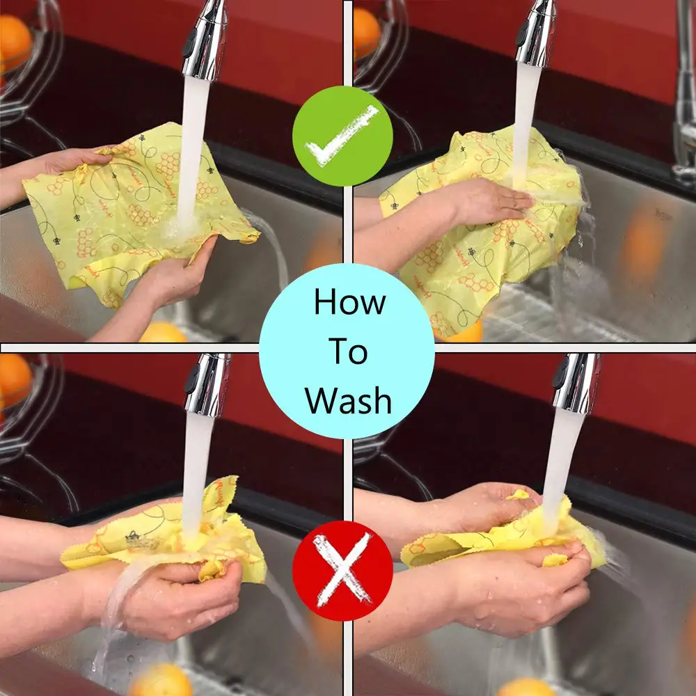 2021 non toxic biodegradable all natural washable various size sustainable kind to environment easy to clean beeswax food wrap