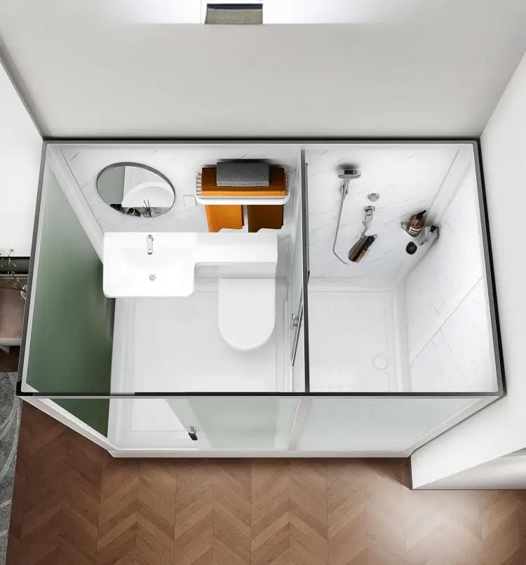 Modern Industrial & Traditional Design Prefab Bathrooms Stylish Modern Industrial Traditional Shower Enclosures