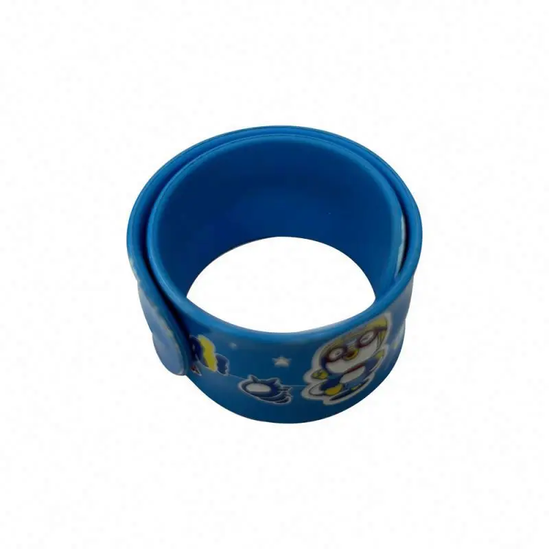 Cheap Rubber Pvc Reflector Wrap Clap Wristband Kids Pvc Reflective Slap Wristband Safety Sport Unspeakable Slap Band