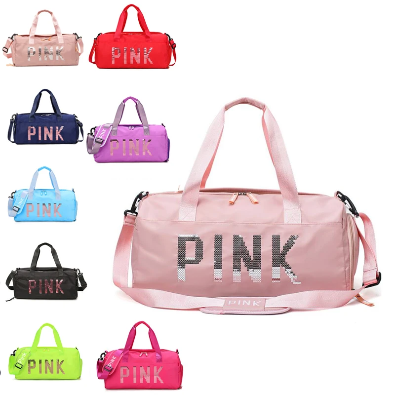 In Stock Factory Wholesale Water Proof Duffel Bag Pink Duffel Bag Women Duffel Bag Custom Logo