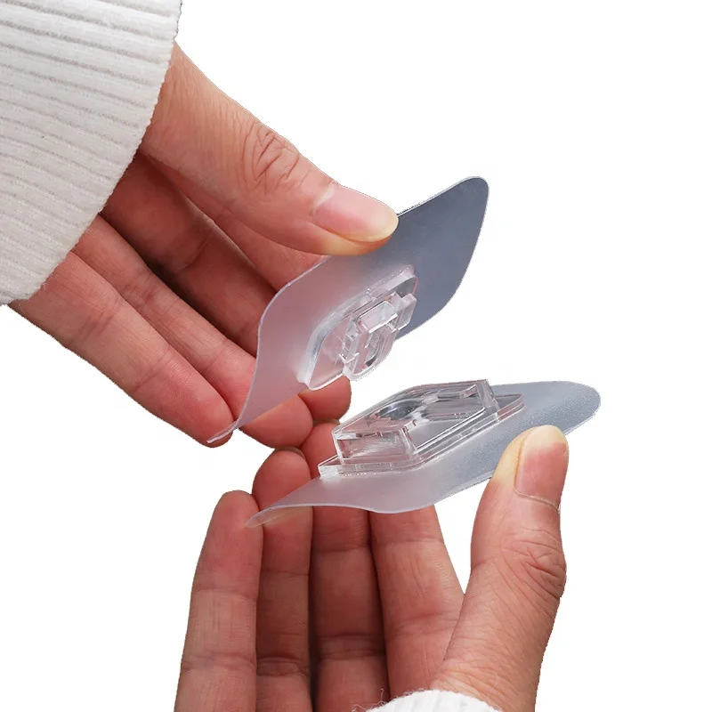 Двухсторонний настенный крючок, прочная прозрачная присоска без следов, настенный стеллаж для хранения, подходит для кухни и ванной