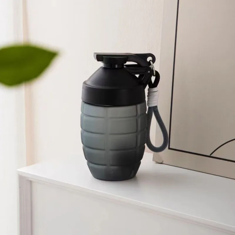 600ml  grenade shape Water Bottle BPA Free leak Proof Motivational Large Water Bottle Jug custom logo