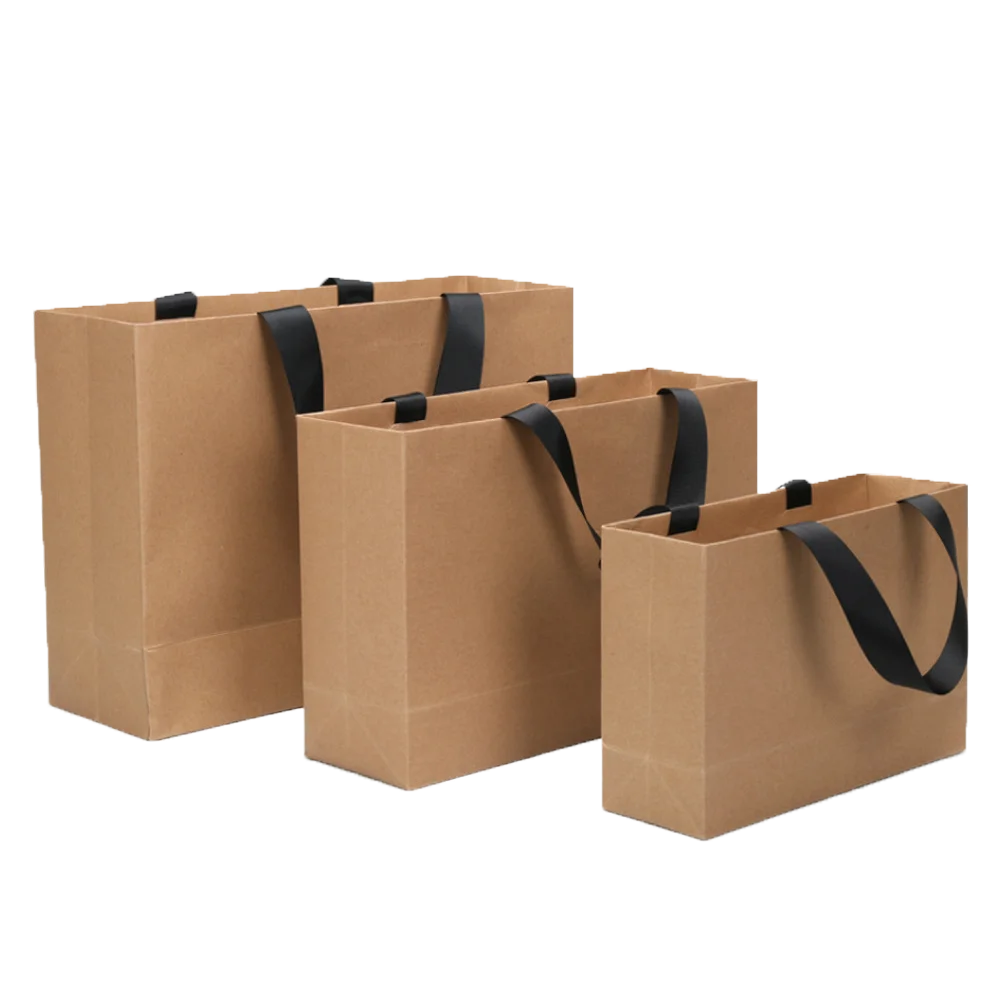 handle paper bag kraft shopping normal kraft paper gift kraft paper shopping gift bags brown tote bag
