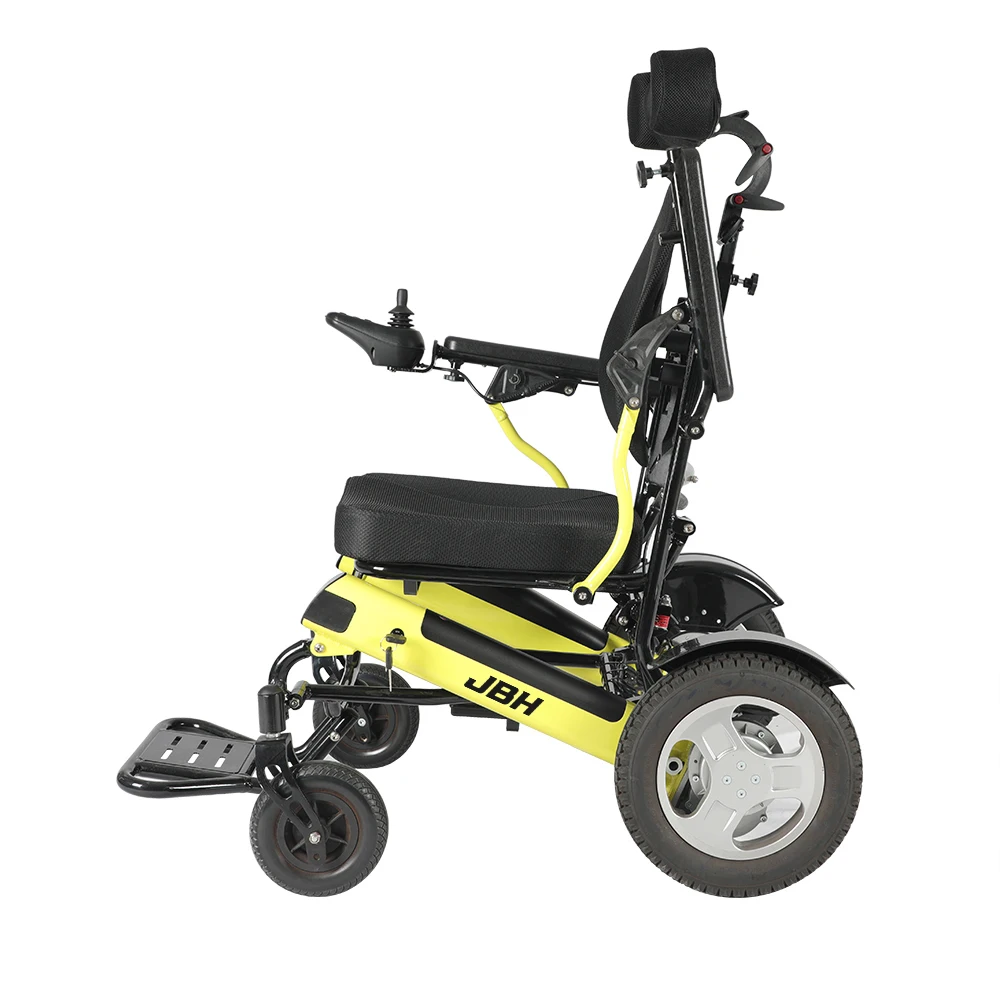 JBH Medicare folding foldable lightweight high efficiency electric wheelchair  for Disabled
