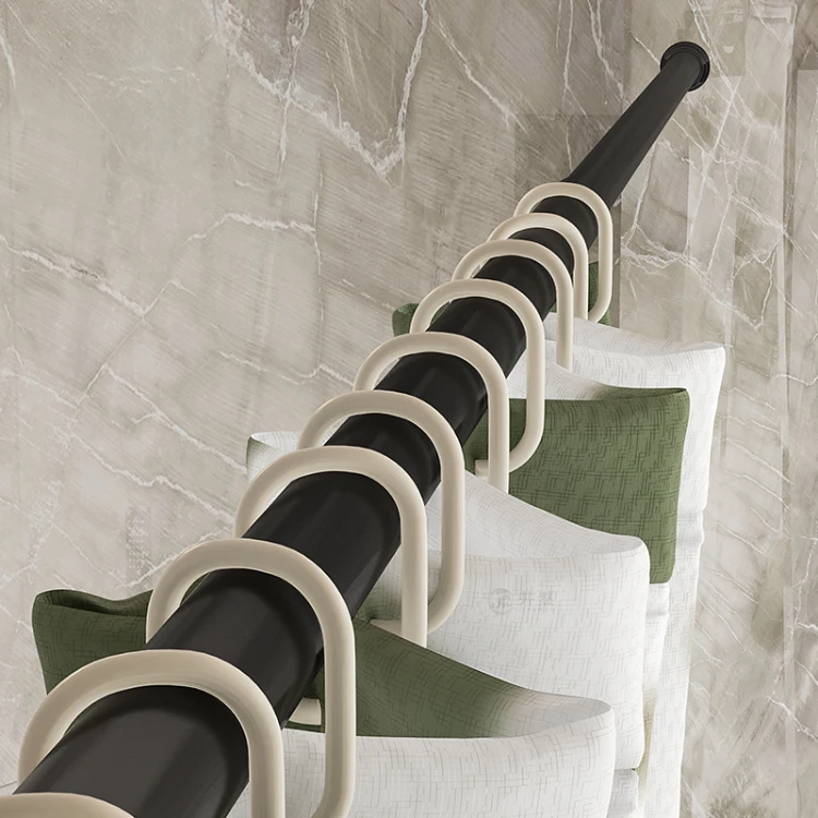 Metal Window Holder with Photos Bracket Poles No Drill Room Divider Long Install Closet Hanging for Storage Bathroom