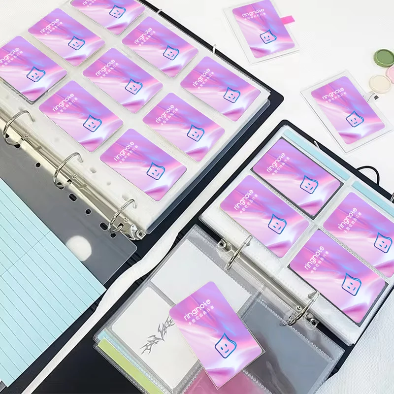 Archivalpro25 Sheets 4 pockets 9 pockets pp clear 7  ring binder loose leaf trading card album refill photo album inner page