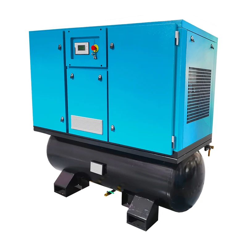 Industrial Integrated 10HP 7.5KW  Air Compressor With Tank And Dryer 0.8Mpa 8bar 380V 50HZ 3PH Air compressors