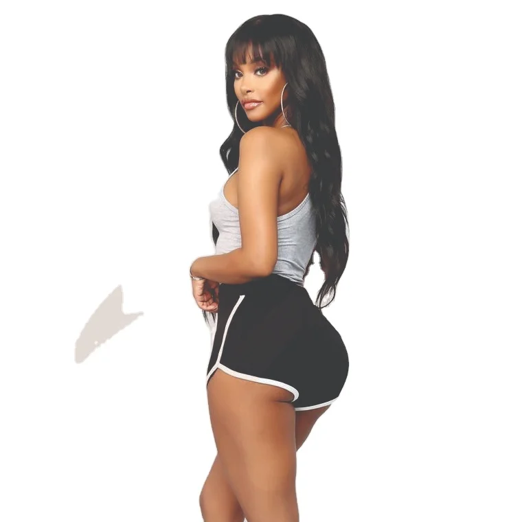 Sports shorts summer new elastic patchwork soft booty biker shorts women 2021 Swiming Shorts