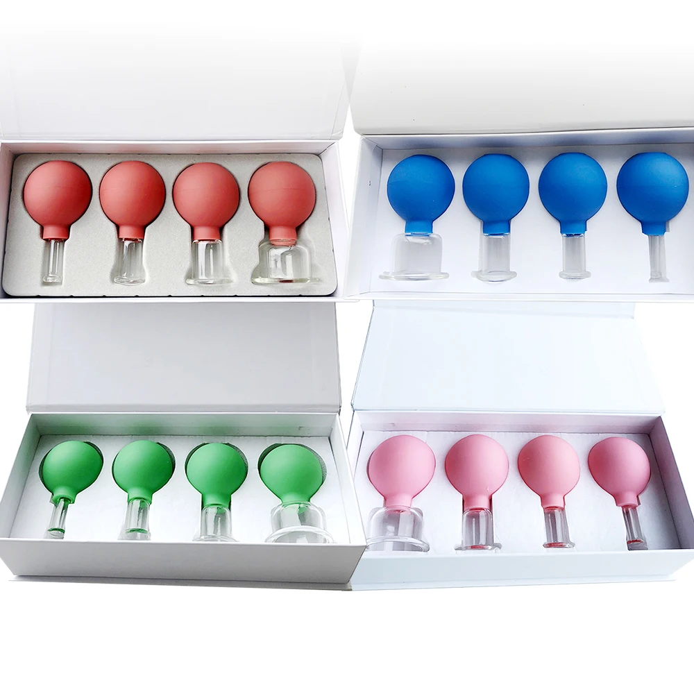 Rubber Massage Body Cups Vacuum Cupping Glasses Face Skin Lifting Body Facial Cups Anti Cellulite Chineses Cupping Therapy Tool
