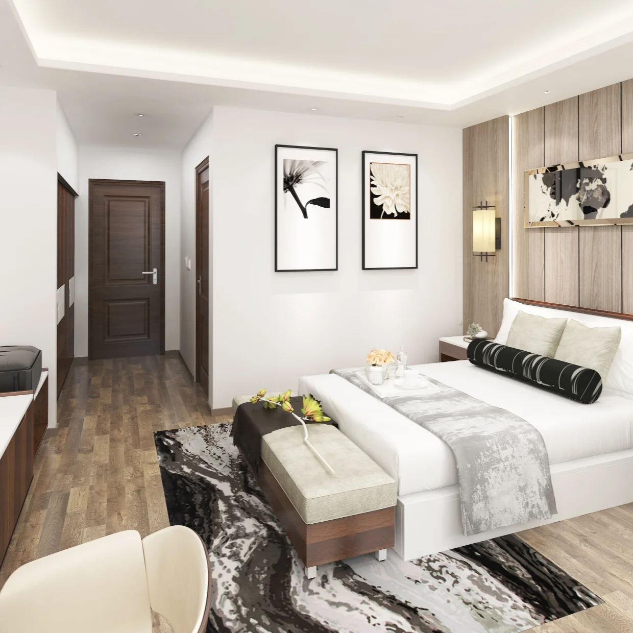 Hotel Bedroom Furniture Design Resort Hotel Bedroom Sets Star Business Cherry Zebra Painting Beach Wood Item Style House Surface