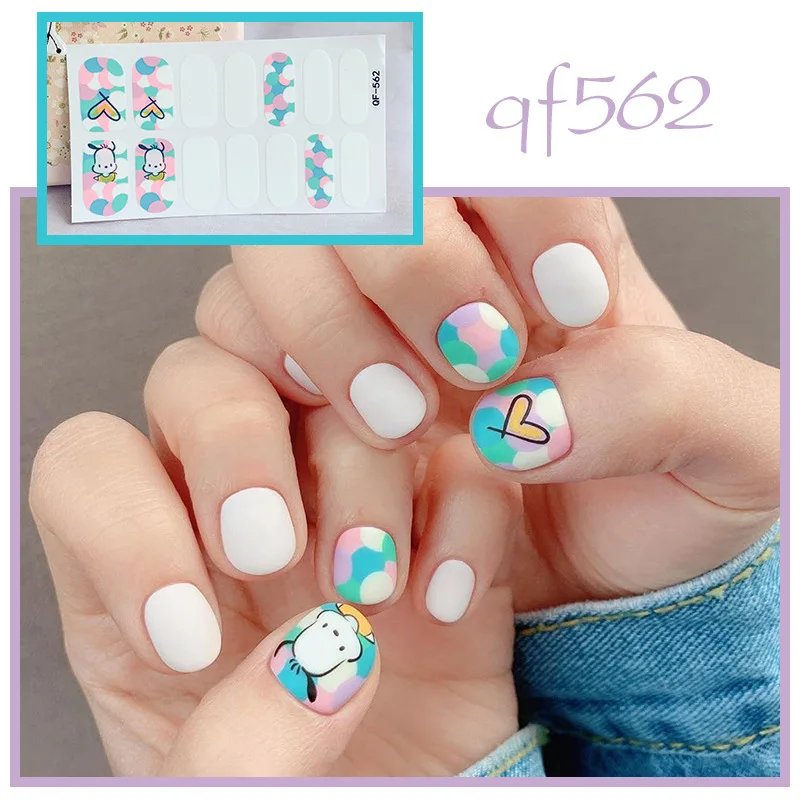 nail arts stickers Wrap Korea Beautysticker 100% Real Nail Polish Strip Wrap Sticker 14Tips/Sheet