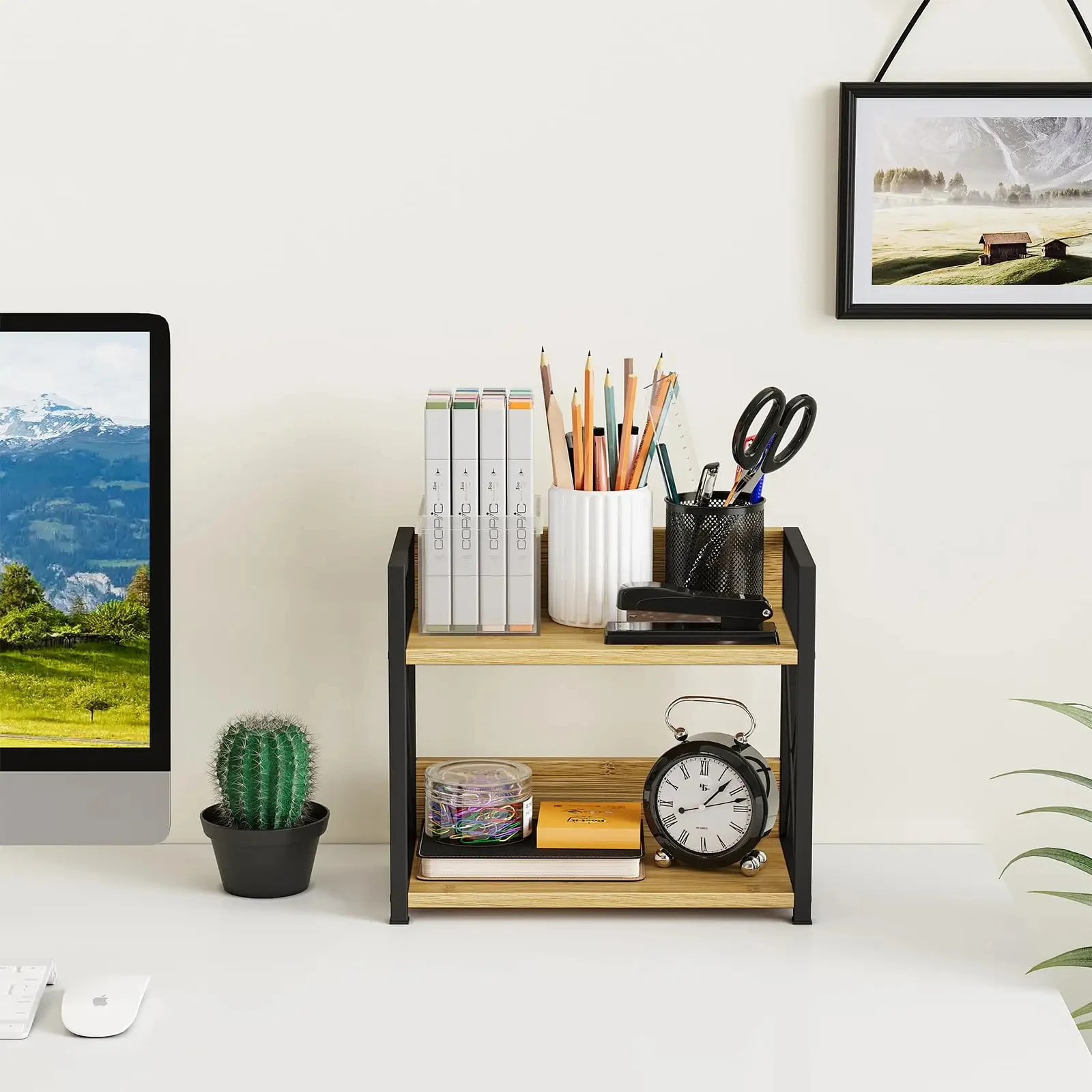 2 Tier Spice Rack Organizer for Countertop Shelf Organizer for Home Kitchen Spice Rack shelf