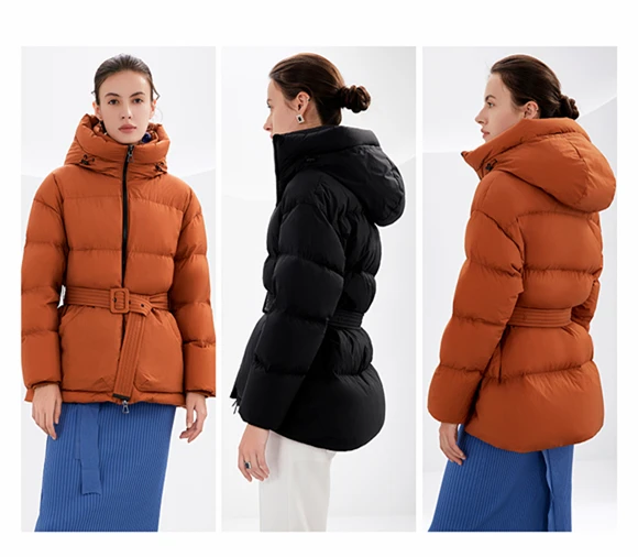 Женская пуховая парка больших размеров, новый дизайн, изготовленный на заказ, пальто с гусиной подкладкой, бархатный материал, водонепроницаемая зимняя куртка с капюшоном